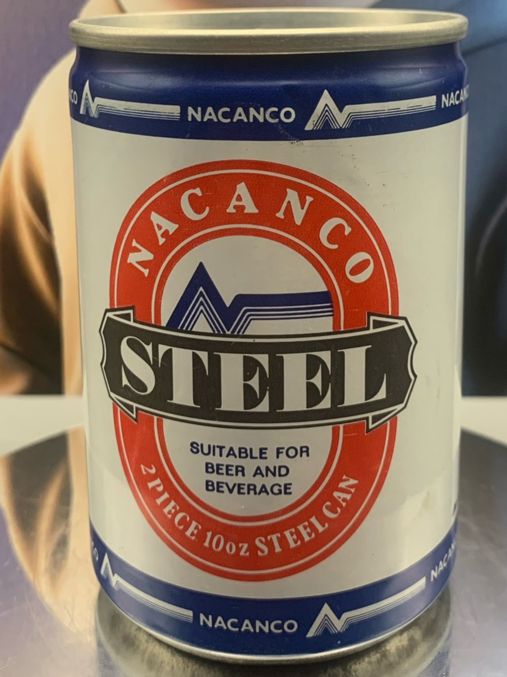 Vintage Beer Can Nacanco Steel Can 10oz Empty United Kingdom Sample Can